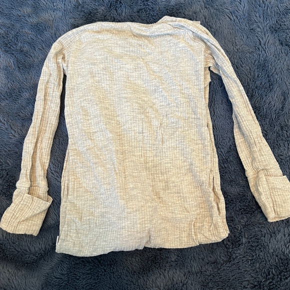 Heather stone ribbed zippy - Picture 3 of 3